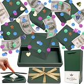 JINSTABAG Surprise Money Gift Box Explosion for Cash Pop Up Gift Box | DIY Unique Folding Bouncing Gift Boxes with Confetti, Gift Box Explosion for Birthday Christmas Anniversary Valentine's Day