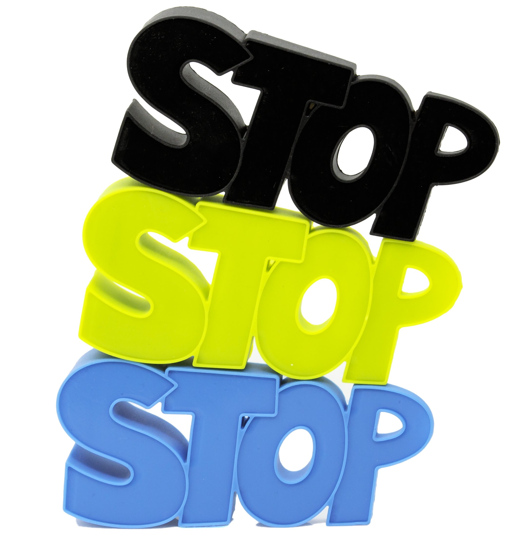 Door Stopper 3 pack - Wedge Finger Protector - STOP Flexible Barn Garage Sliding Door Stop Wedge