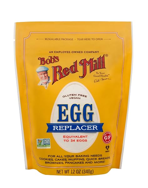 BOB’S RED MILL GF EGG REPLACER, 12 OUNCE BAG (PACK OF 5), EQUALS 34 EGGS/BAG, GLUTEN FREE, NON-GMO, VEGAN, PALEO FRIENDLY