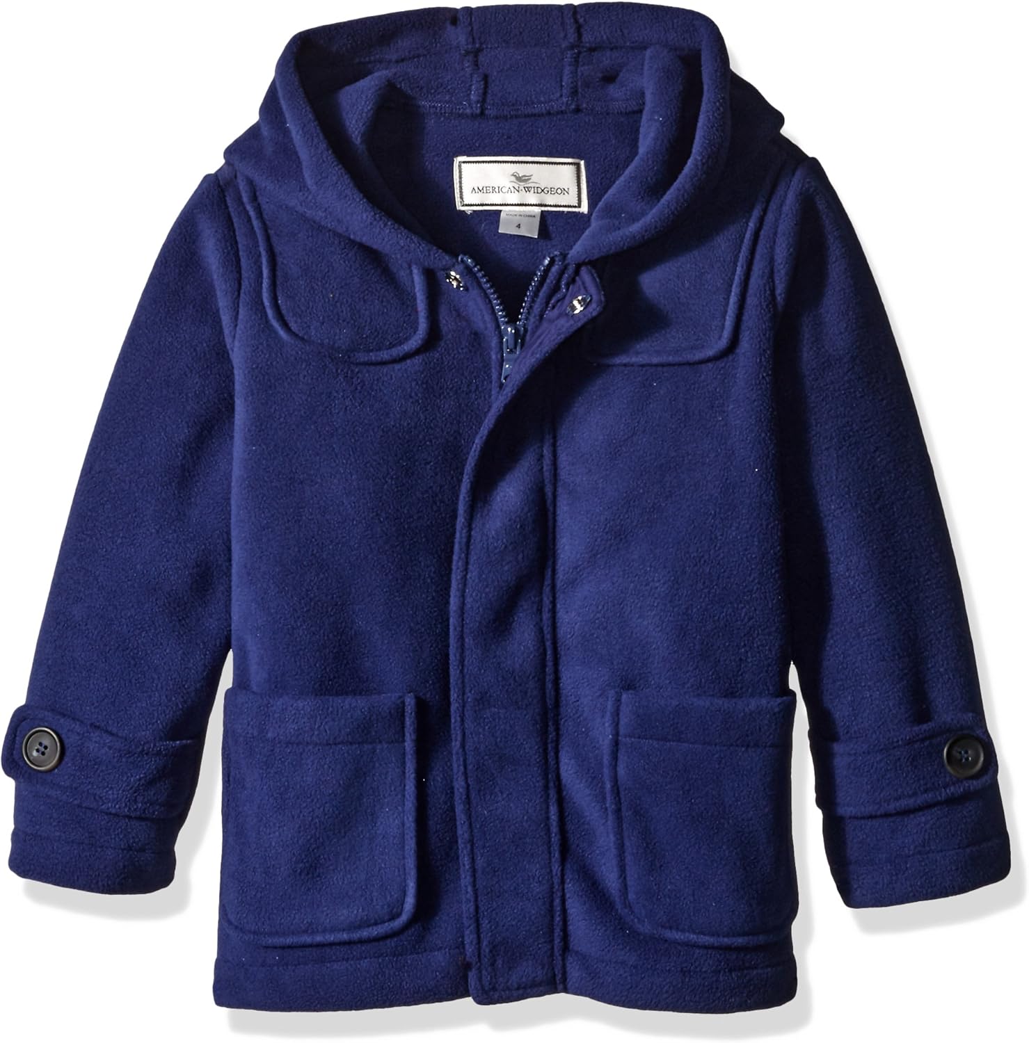Widgeon Boys' Little Fleece Hooded Coat, Navy, 5 Clothing