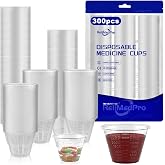 ReliMedPro Disposable Medicine Cups, 300 Pack, 1 oz (30 ml), Graduated | Small plastic meds measuring cups, Ideal for liquid medication, paint, epoxy, resin, and pills.