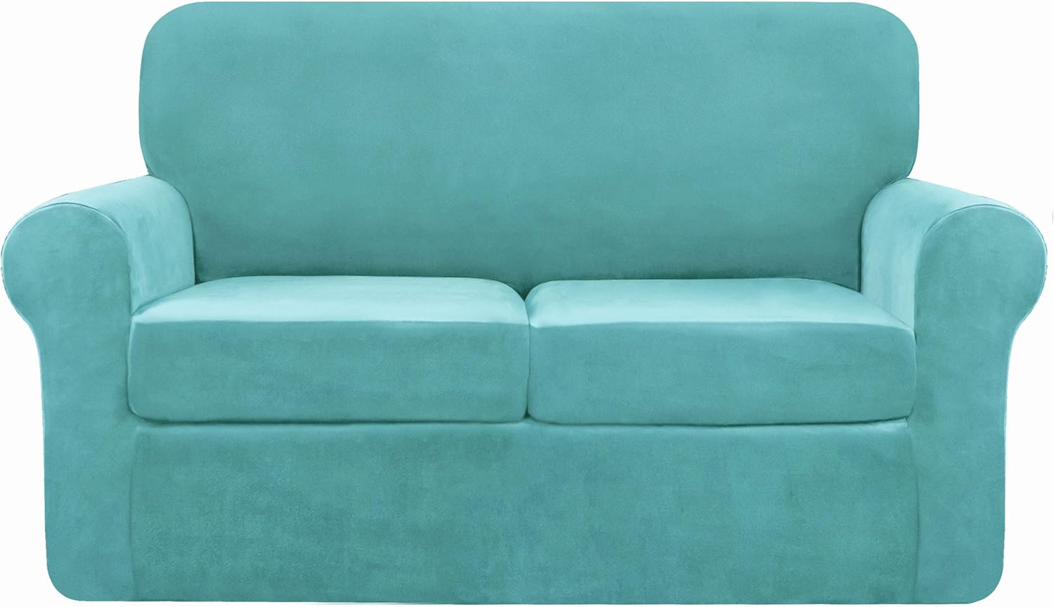 subrtex 2Seater Stretch Velvet Couch Sofa Cover with Separate Cushion