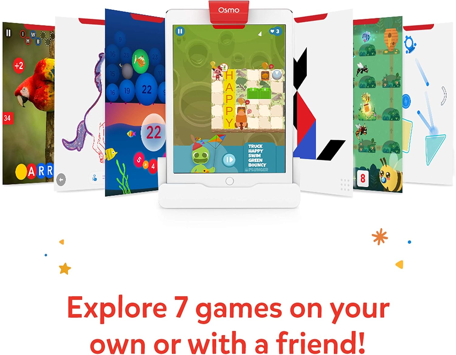 Osmo, Genius Starter Kit for iPad + Family Game Night, 7 Educational Learning Games for Spelling Math & more, Ages 6-10 - Image 4
