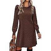 Zeagoo Women Fall Winter Dress Knitted Pullover Dresses