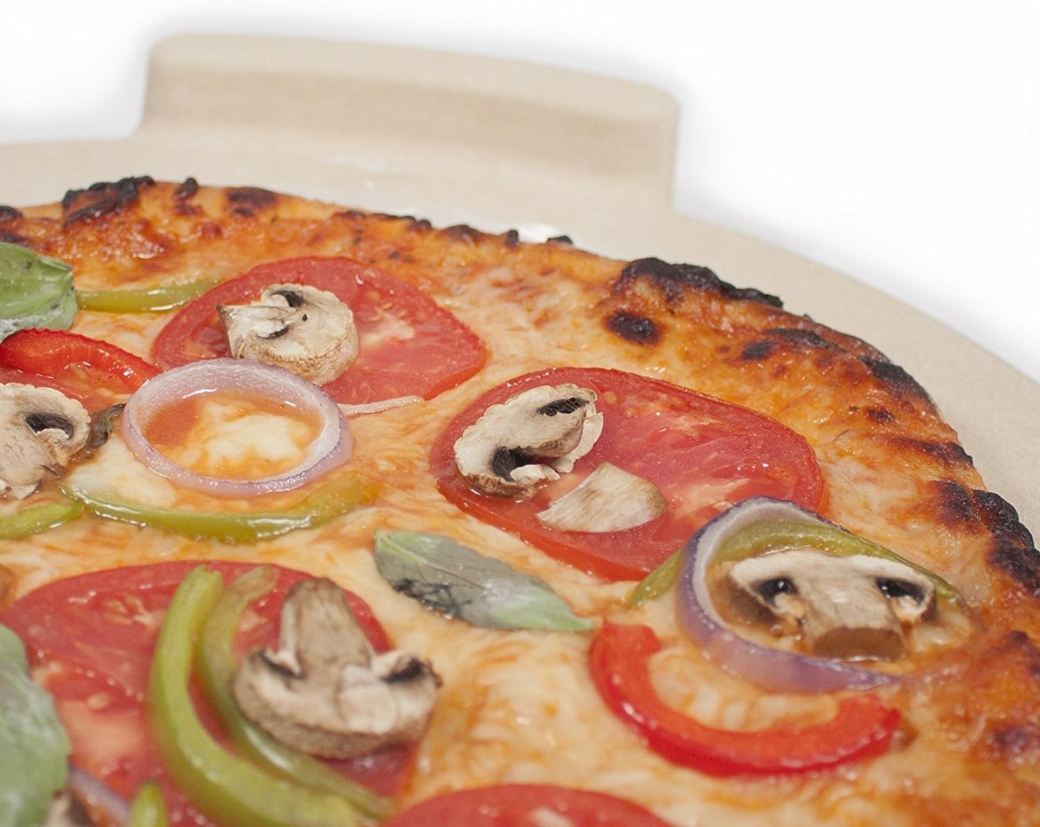 The Ultimate Pizza Stone for Oven & Grill. 16 inch Round Baking Stone with Exclusive ThermaShock Protection & Core Convection Tech for the Perfect Crispy Crust on Pizzas & Bread. No-Spill Stopper: Kitchen & Dining