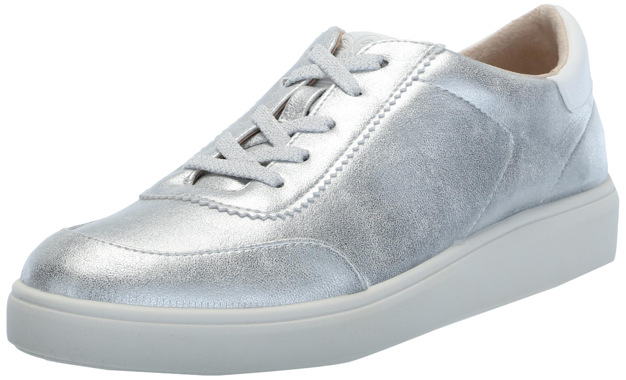 Photo 1 of LifeStride Womens Happy Hour Machine Washable Lace Up Sneakers Silver 9 M