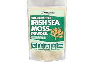 XPRS Nutra Irish Sea Moss Powder (Chondracanthus Chamissoi) - Premium Wildcrafted Seamoss Powder for Glowing Skin - Total Body Health Sea Moss Drink Powder - Vegan Friendly Irish Moss Powder (4 oz)