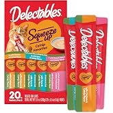 Delectables Squeeze Up Catnip Variety Pack, Creamy Squeezable Puree, Lickable Wet Cat Treats, Grain Free, No Added Fillers, No by-Products, No Added Preservatives, 0.5 Ounces Tube, 20 Tubes Total