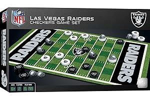 MasterPieces Family Game - NFL Las Vegas Raiders Checkers - Officially Licensed Board Game for Kids & Adults