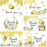 Whaline 40 Pack Sunflower Thank You Cards - Watercolor Floral Note Cards With Envelopes