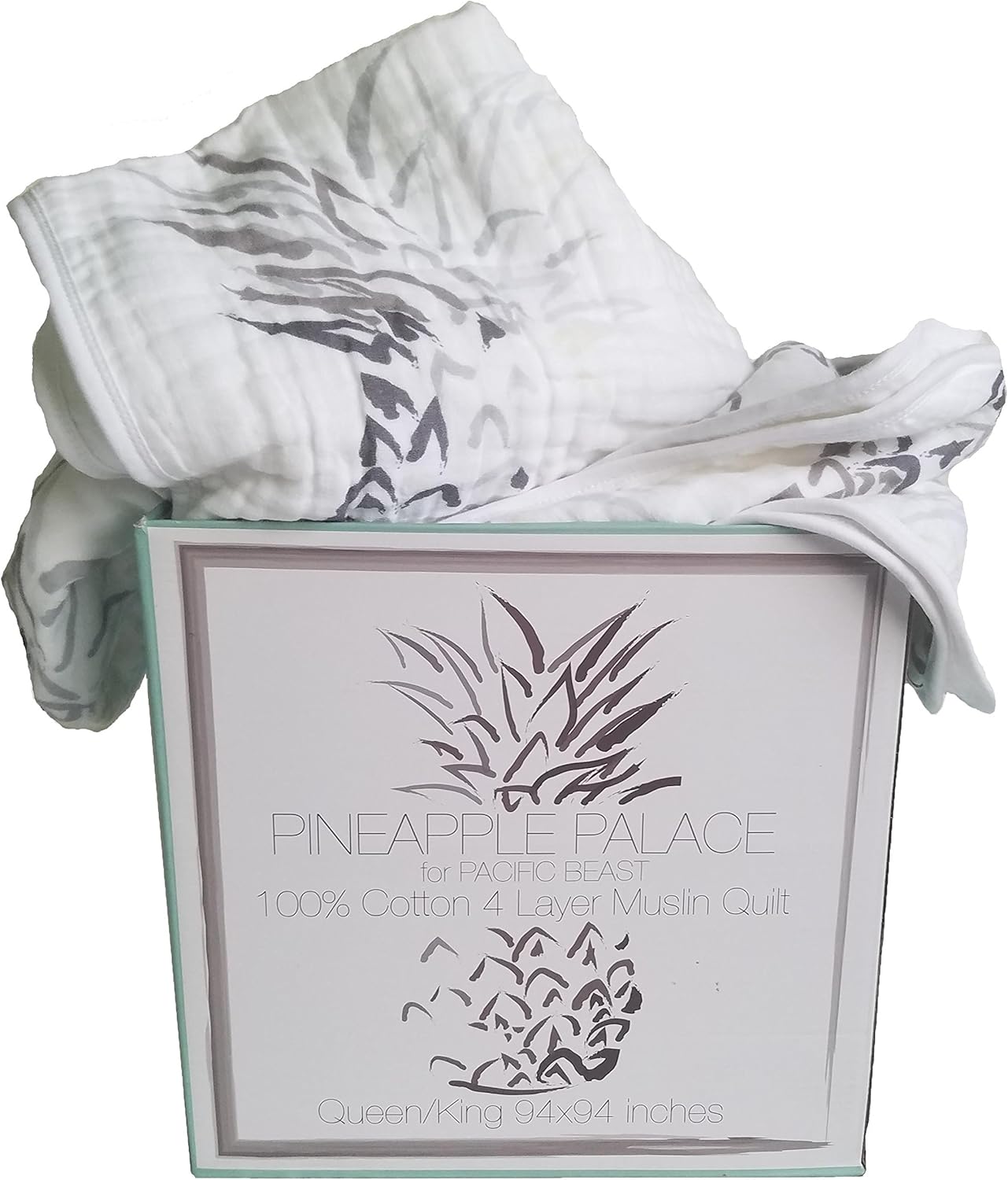 pineapple palace muslin blanket