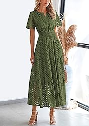 PRETTYGARDEN Womens 2025 Summer Maxi Dress Short