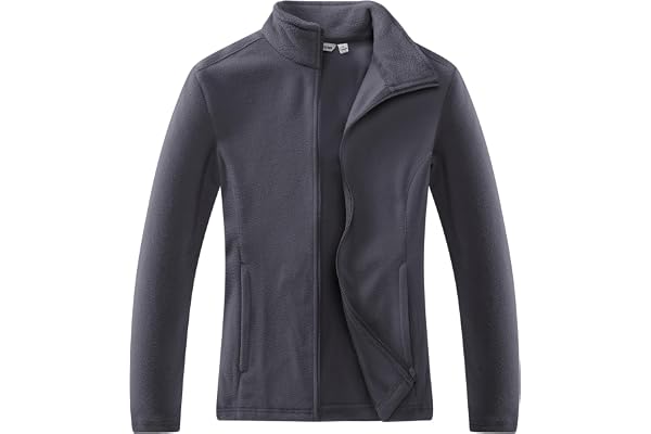 Outdoor Ventures Women's Lightweight Warm Zip Up Long-Sleeve Soft Polar Fleece Jacket for Fall Winter