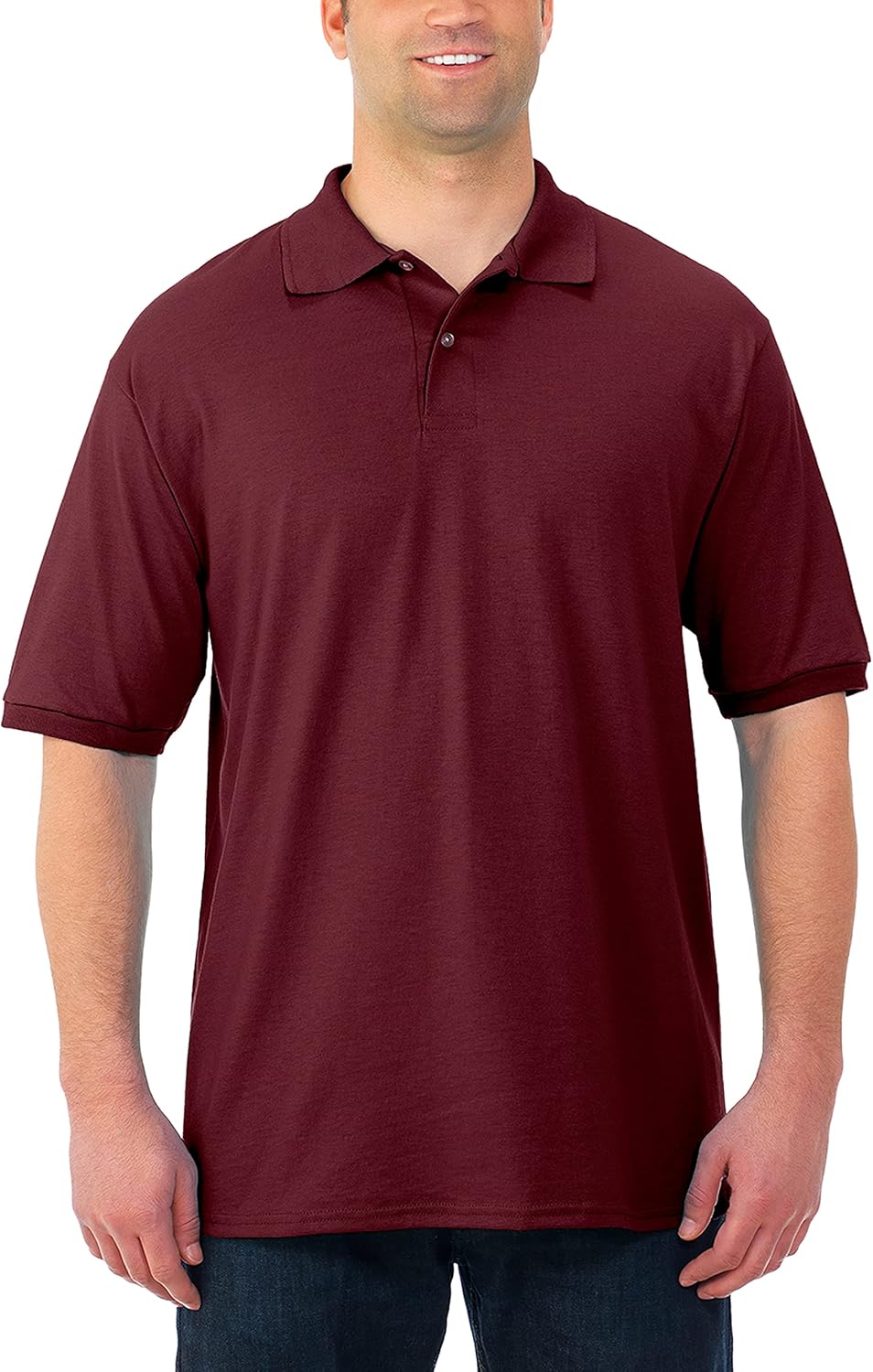 Jerzees Men's SpotShield Stain Resistant Polo Shirts (Short & Long Sleeve) at  Men’s Clothing store