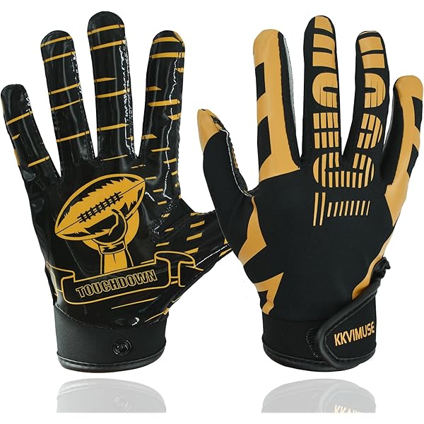 Battle Sports Receivers Ultra-stick Football Gloves - Yl - White/gold