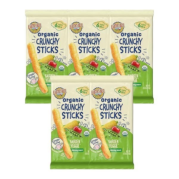 EARTH’S BEST ORGANIC BABY FOOD, DISSOLVABLE TEETHING SNACK...