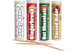 Xero Picks Candies - Infused Flavored Toothpicks for Long-Lasting Fresh Breath & Dry Mouth Prevention - 100 Picks (4 Pack) (Holiday Variety)