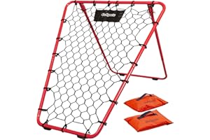 GoSports Basketball Rebounder with Adjustable Frame, Rubber Grip Feet and Sandbags - Portable Passback Training Aid