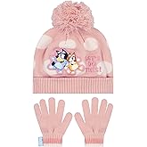 Bluey Beanie And Gloves Set | Bingo Girls Hat And Gloves Set | Girls Winter Hat | Winter Hats For Kids | One Size Pink