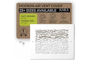 SABA Home Decor White Air Vent Cover - Acrylic Plexiglass 6" x 8" Duct Opening (8" x 10" Overall) Return Grille Decorative Co