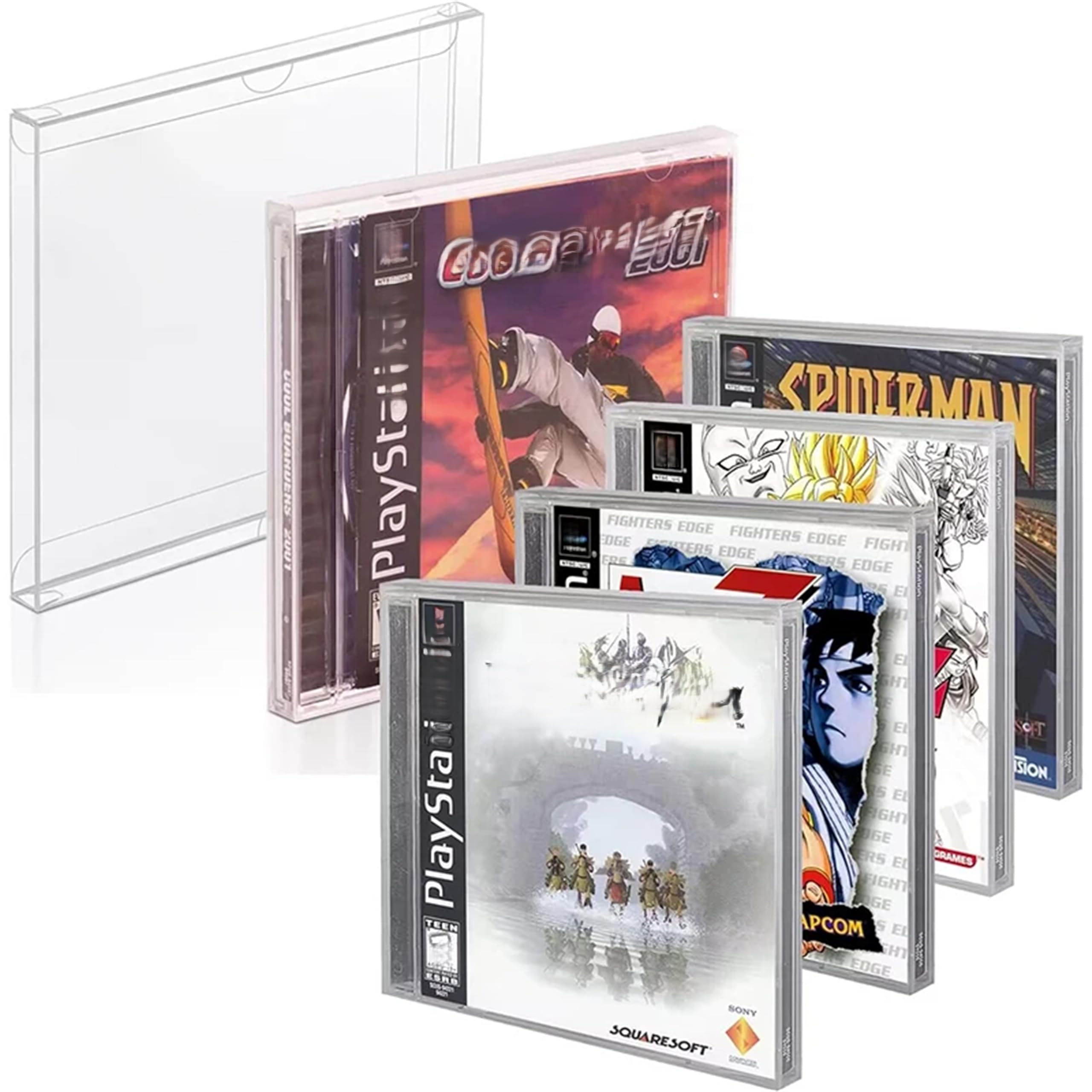 Photo 1 of 10 Pack Clear Display Cases for PS1 Game Discs, Compatible with PlayStation 1 Jewel Case and CD Album – Dust-Resistant and Moisture-Blocking Storage Shells