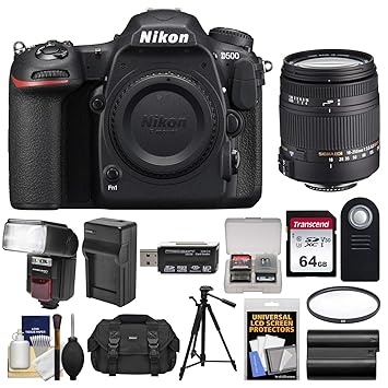 Nikon Cuerpo de la cámara D500 Wi Fi 4K réflex Digital con Lente ...