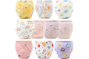 FVOYAPEE Upairy Training Pants Potty Training Underwear for Boys Girls,Toddler Potty Pants for 2T-5T,Soft Absorbent & Leak-Proof with Characters, 100% Cotton Washable (10PCS,S)