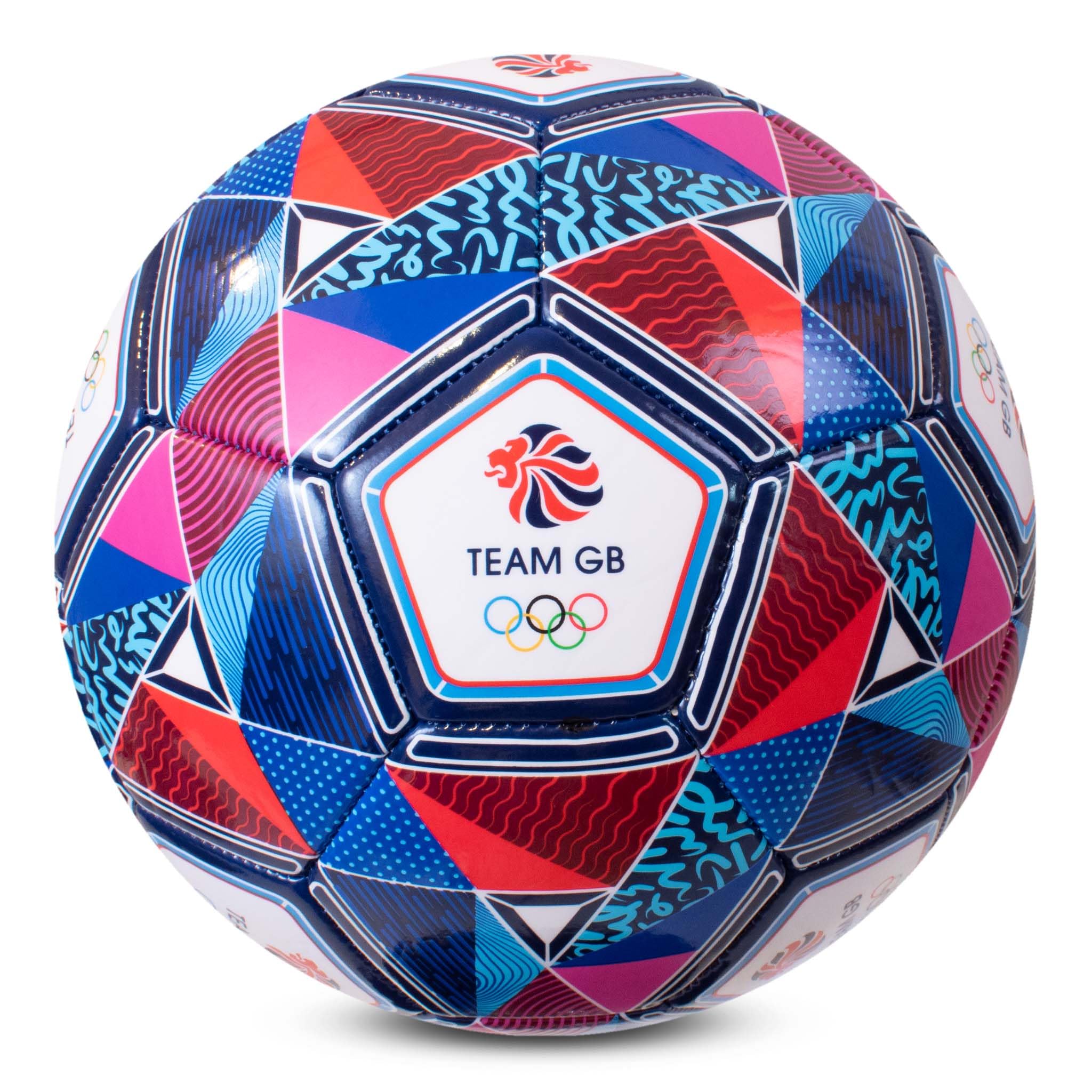 Hy-Pro Officially Licensed Team GB Football Size 5- Olympics, Aztec Design, Ball, Great Britan, Training, Match, Merchandise, Collectible For Kids and Adults