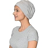 SAKUCHI Chemo Silky Soft Slouchy Snood Bamboo Cap Beanie for Women Cancer Hair Loss Turban Hat Chemo Headwear Women