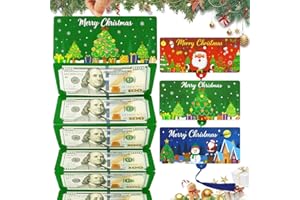 Gemten Christmas Cash Gift Envelopes Money Holders Christmas Money Gift Card Booklet for Holiday Green 1PCS