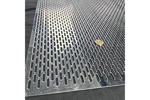 FENGYOO Perforated Metal Sheets 48"x24" 19 Gauge Expanded Metal Mesh Opening Oblong Holes 0.2x0.8inch(About 5x20mm) Perforated Stainless Steel Sheet 304 Stainless Steel Mesh Screen Panel