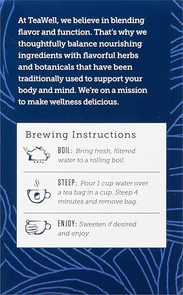 CELESTIAL SEASONINGS TEAWELL HERBAL TEA, STRESS RELIEF, LEMON VERBENA AND LEMON BALM, ORGANIC LEMON CHAMOMILE, CAFFEINE FREE WELLNESS TEA, 12 TEA BAGS