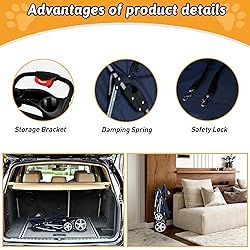 Azaeahom Pet Stroller 4 Wheels Dog Cat Stroller for