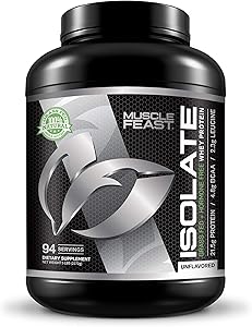 Grass Fed Whey Protein Isolate by Muscle Feast | All Natural and Hormone Free (5lb, Unflavored)