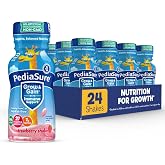 PediaSure Grow &amp; Gain Kids Nutrition Shake, 7g Protein, Strawberry, 24 Pack | Great-tasting nutritional shake with immune support for kids, 27 vitamins &amp; minerals, non-GMO &amp; gluten-free, 8-fl-oz bottles