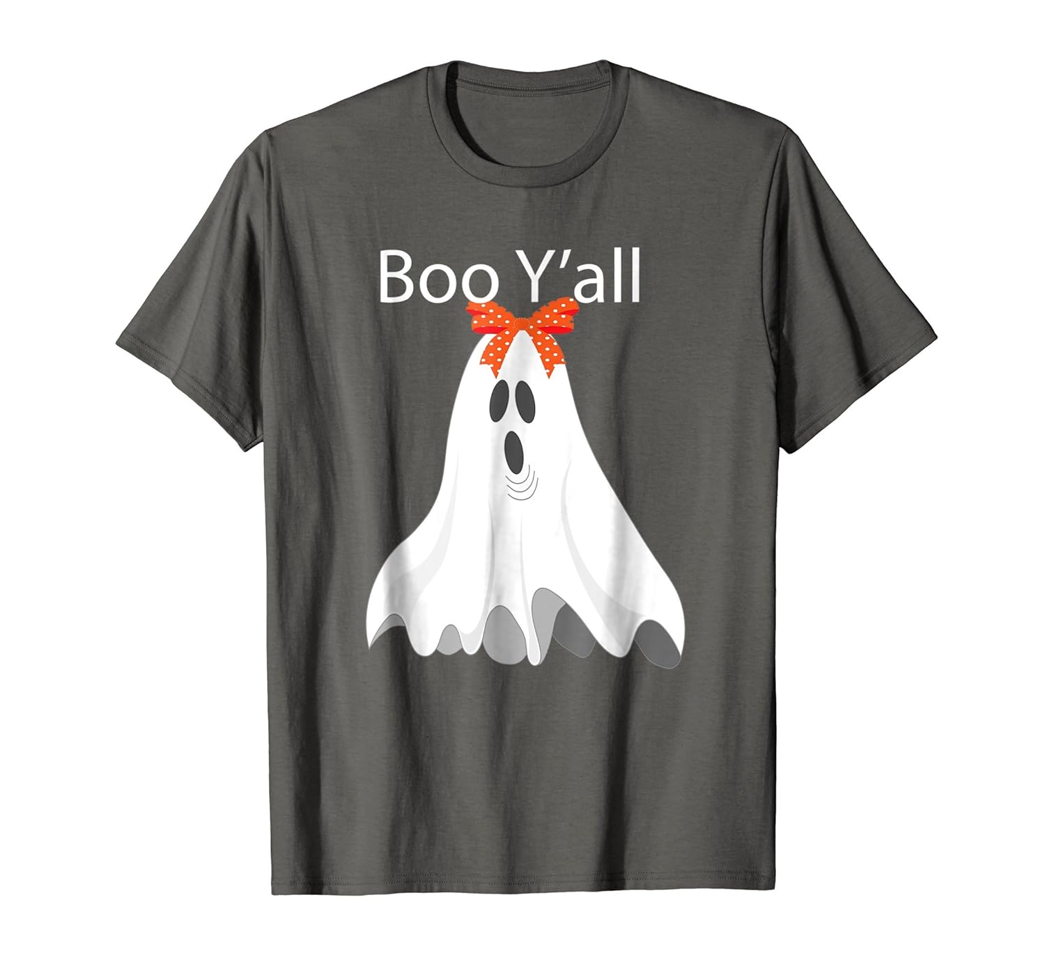 Cute Girl Halloween T-Shirt Southern Ghost w/ Bow Boo Y'all-Rose