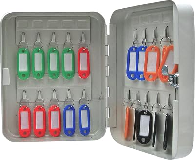 Cathedral Products 20 Key Capacity Lockable Key Cabinet White Wall Mount