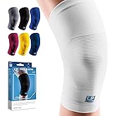 LP 647 Knee Brace For Arthritis Pain, Knee Pain Relief, Injury Recovery - Knee Sleeve For Weightlifting, Basketball, Hiking, Biking, Running, For Men Women (White, M, 1pcs)
