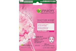 Garnier Beauty Face Mask, Hydrating Glow Boosting Skin Care for Dull Skin, with Hyaluronic Acid + Sakura Extract, 1 Tissue Ma