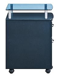 Techni Mobili Rolling File Cabinet with Glass