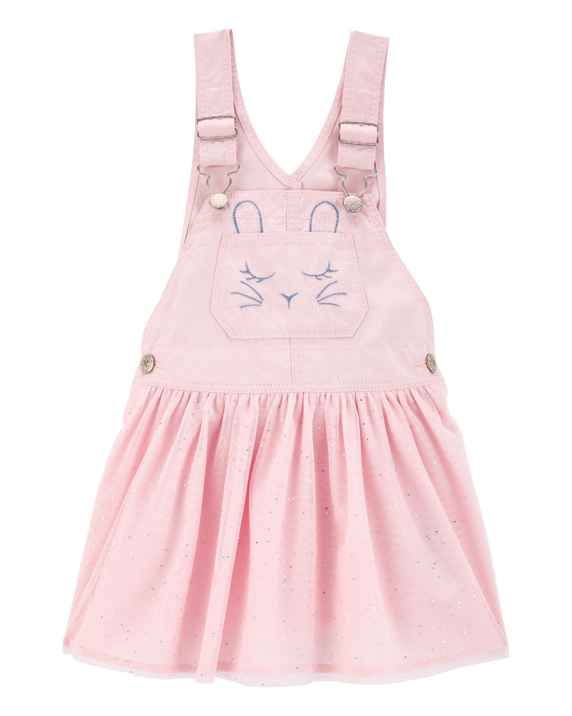 Oshkosh Girl World’s Best Overalls, Pink Bunny WBO, 3T