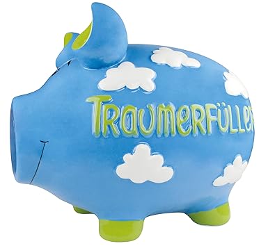 KCG 4260185591502 Keramik Sparschwein Traumerfüller, 30 cm x 25 cm