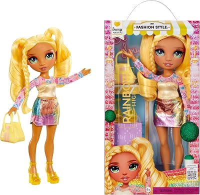 Rainbow High Sunny Fashion Doll 28cm Yellow Outfit Handbag Poseable Play