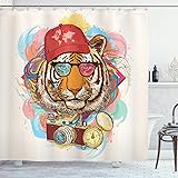 Ambesonne Animal Shower Curtain, Hipster Rapper