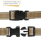 HEELE Reflective Dog Collar, Neoprene Padded, Medium, Brown, 34-52cm view 6