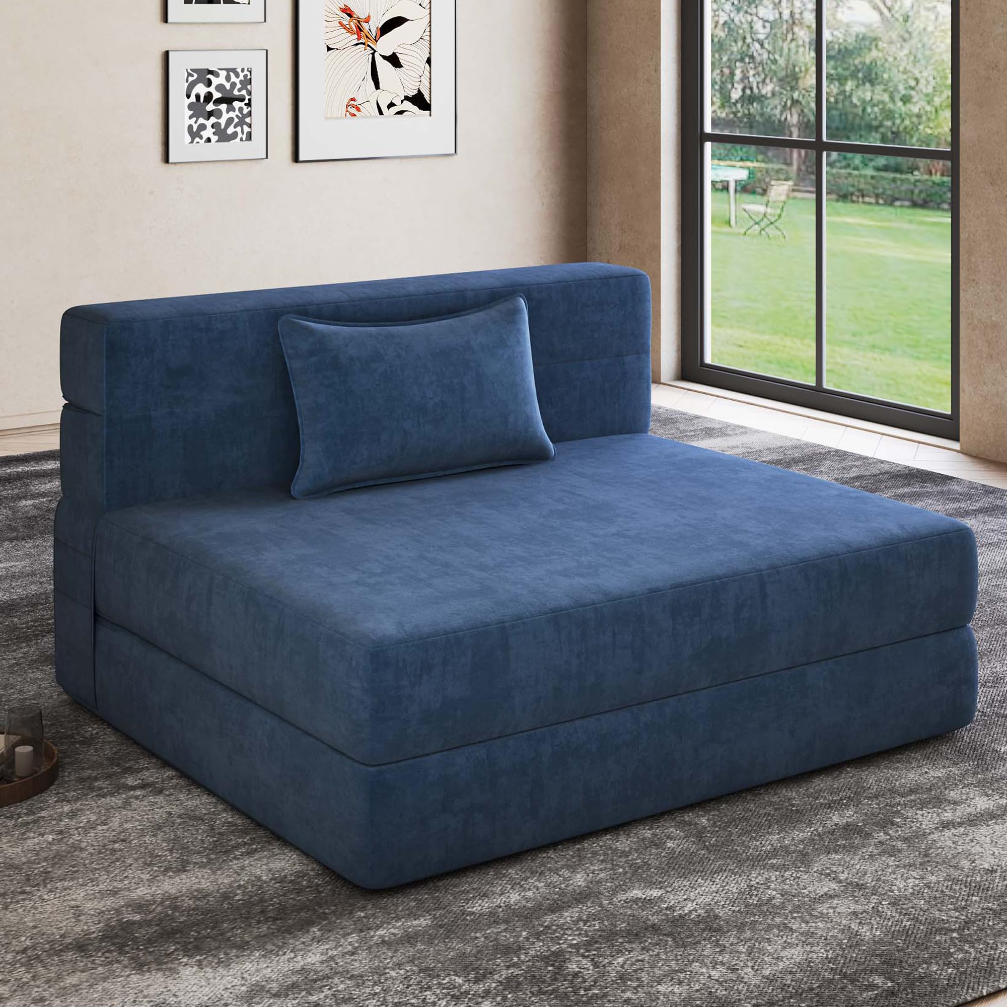 Luoxiao Folding Sofa Bed with Pillow, Foldable Sofa