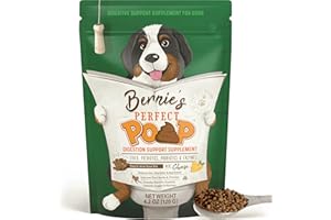 Perfect Poop Digestion & General Health Supplement for Dogs: Fiber, Prebiotics, Probiotics & Enzymes Relieve Digestive Condit