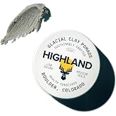 Highland Glacial Hair Clay Pomade - Award winning hair styling clay for men and women made with 100% all natural and organic ingredients that promote hair and scalp health. Low shine, Medium Hold.