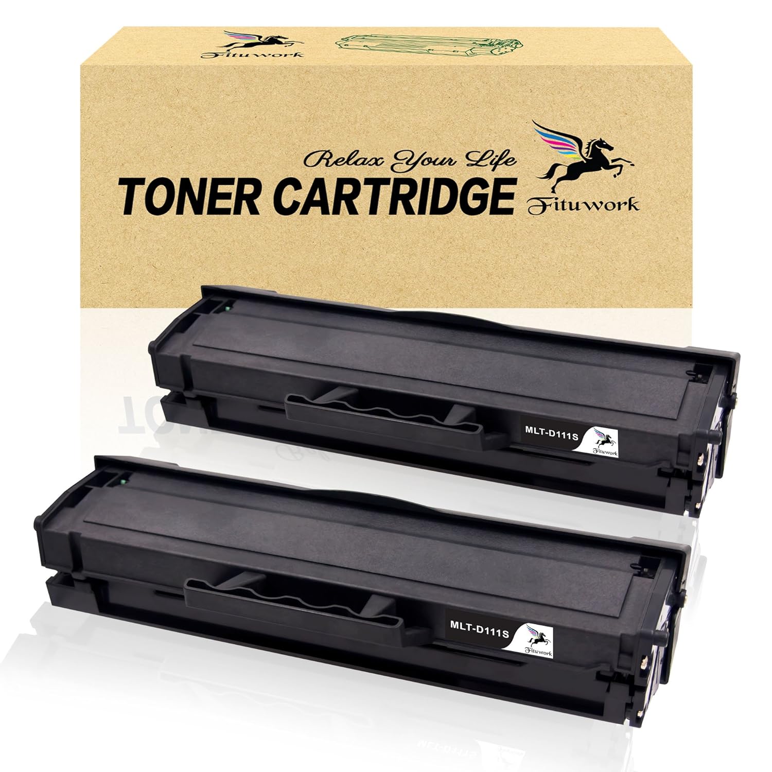 Fituwork Black Reemplazo Compatible para Samsung MLT DS Cartucho de Tóner Para