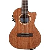 Kala All Solid Gloss Mahogany Tenor Ukulele with Cutaway and EQ with Built-In Tuner (KA-SMH-TG-CE)